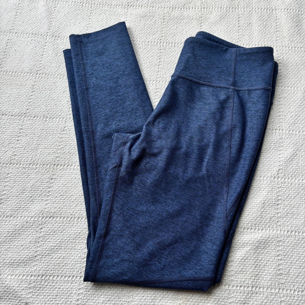 Women's Medium OUTDOOR VOICES Navy Blue WarmUp 7/8 Leggings Hiking Gym Yoga